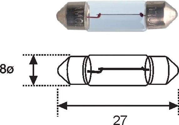 Bulb, licence plate light